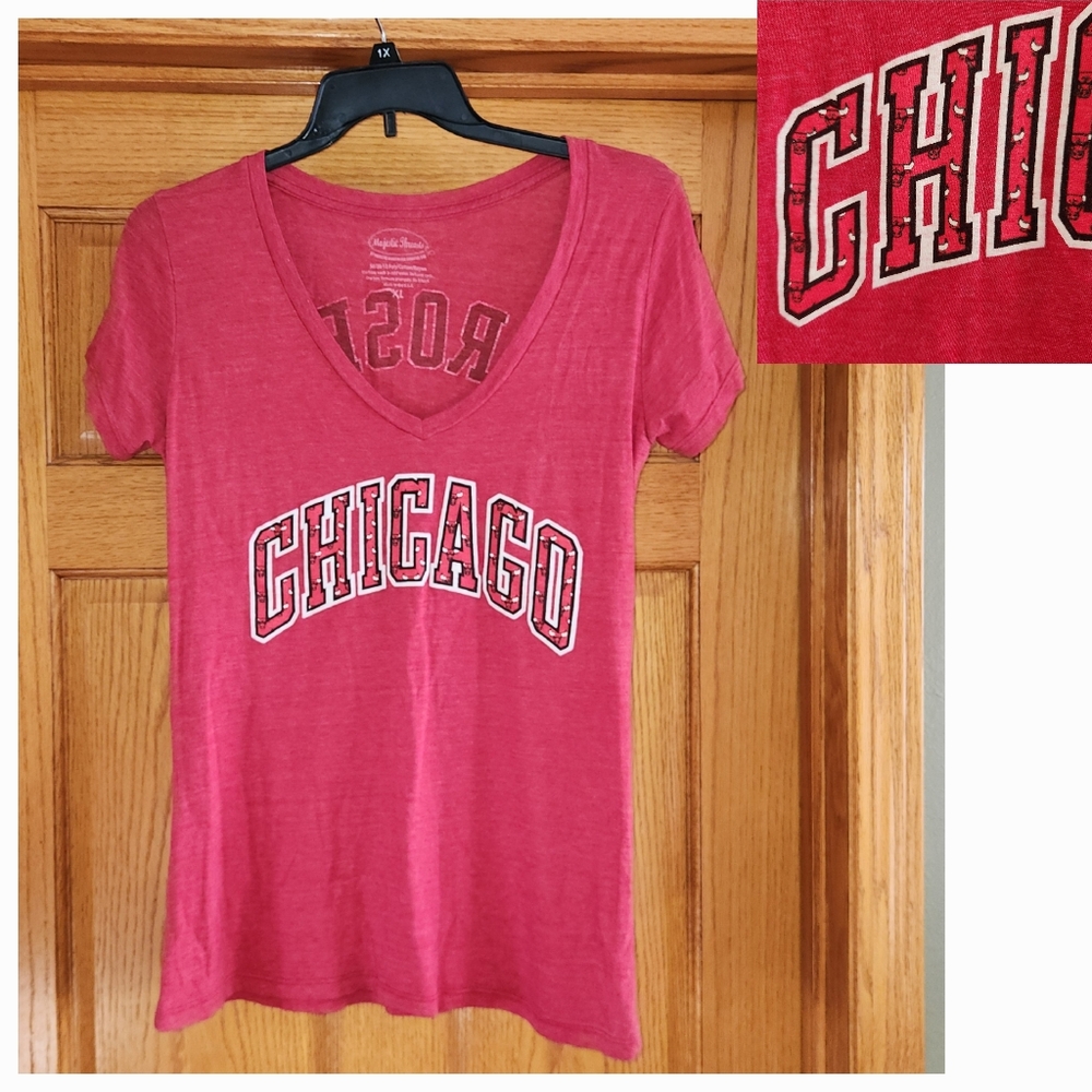 VTG Y2K Majestic Chicago Bulls NBA Womens Derrick Rose #1 Shirt Size XL